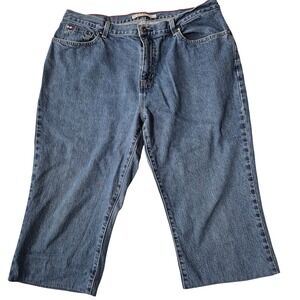 Vintage 90s Tommy Hilfiger Womens Capri Jeans 14 Light Wash Denim Crop
